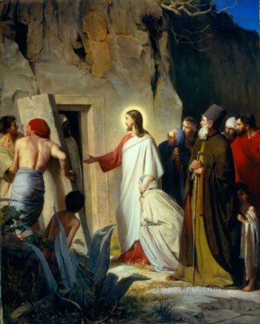 Carl Heinrich Bloch Painting - The Raising of Lazarus Carl Heinrich Bloch